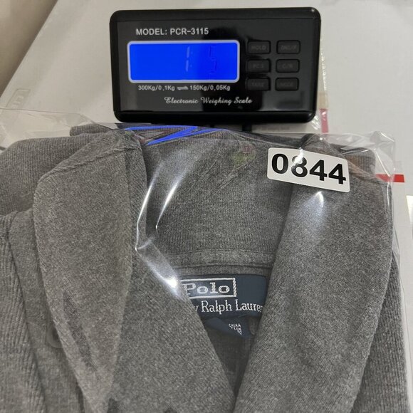 Polo Ralph Lauren Mens XL Jersey Shawl Collar Gray Pullover Sweater Quiet Luxury - Picture 16 of 16